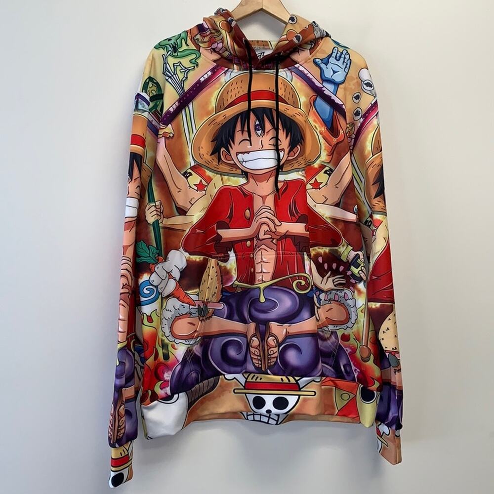 ONE PIECE Monkey D Luffy Hoodie NWT XL